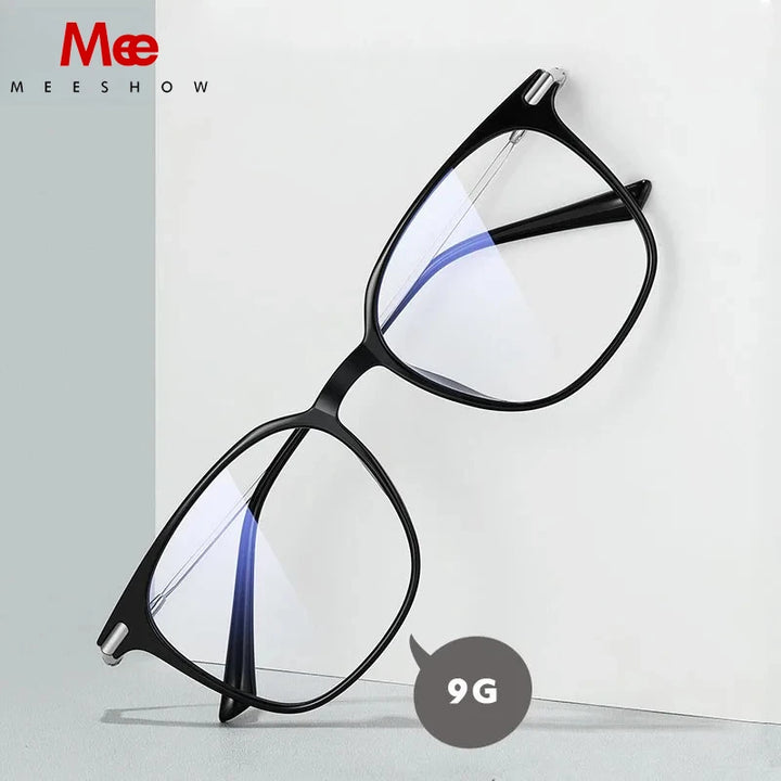 Meeshow Women's Full Rim Square Tr 90 Titanium Reading Glasses 69009