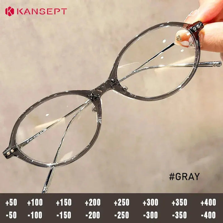 Kansept Unisex Full Rim Oval Tr 90 Metal Frames 180100 FuzWeb