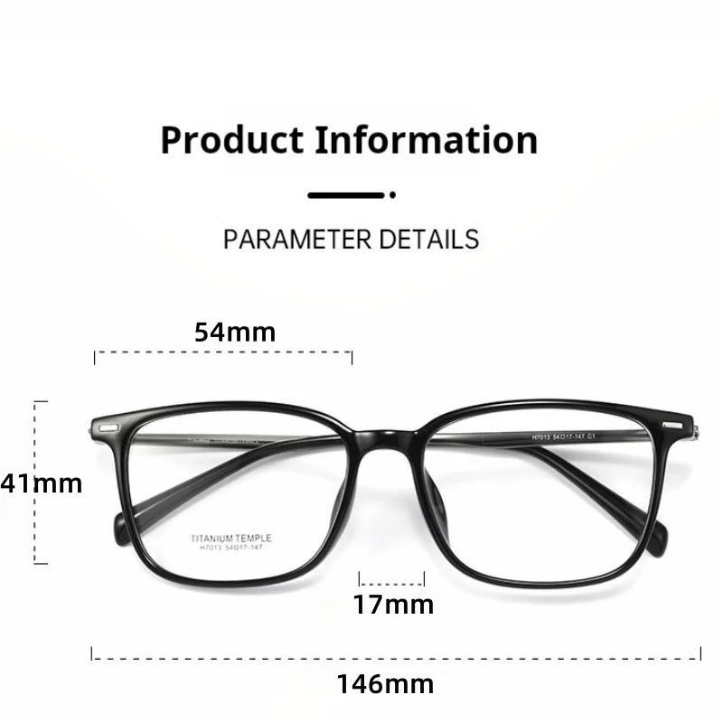 Momoja Unisex Full Rim Square Tr 90 Titanium Eyeglasses 77013