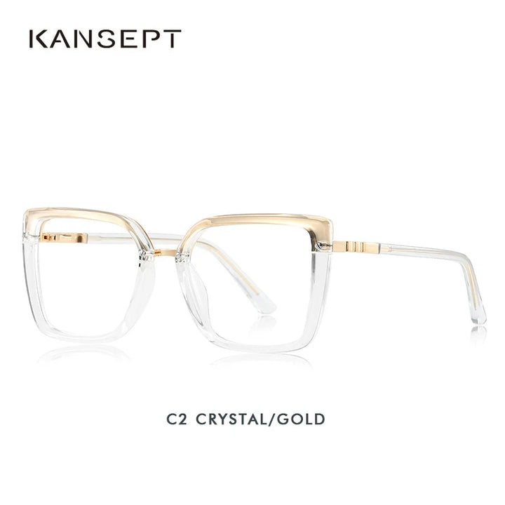 Kansept Women's Full Rim Square Polycarbonate Eyeglasses 2224 Full Rim Kansept 2224C2  