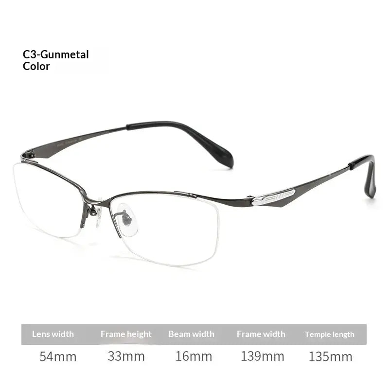 Aror Unisex Full Rim Square Titanium Eyeglasses 857810 FuzWeb