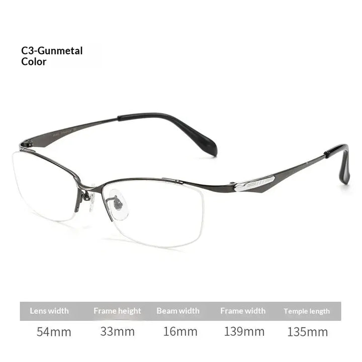 Aror Unisex Full Rim Square Titanium Eyeglasses 857810 FuzWeb