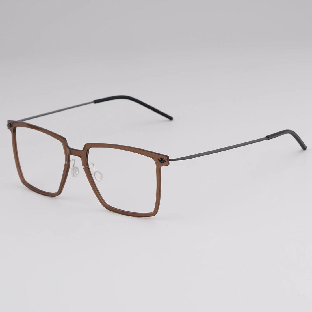 Bobbie Men's Full Rim Square Titanium Acetate Eyeglasses 616577