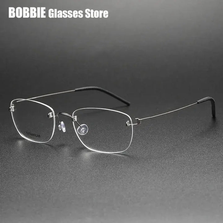 Bobbie 290700 Women’s Rimless  Square Screwless Titanium Frames FuzWeb