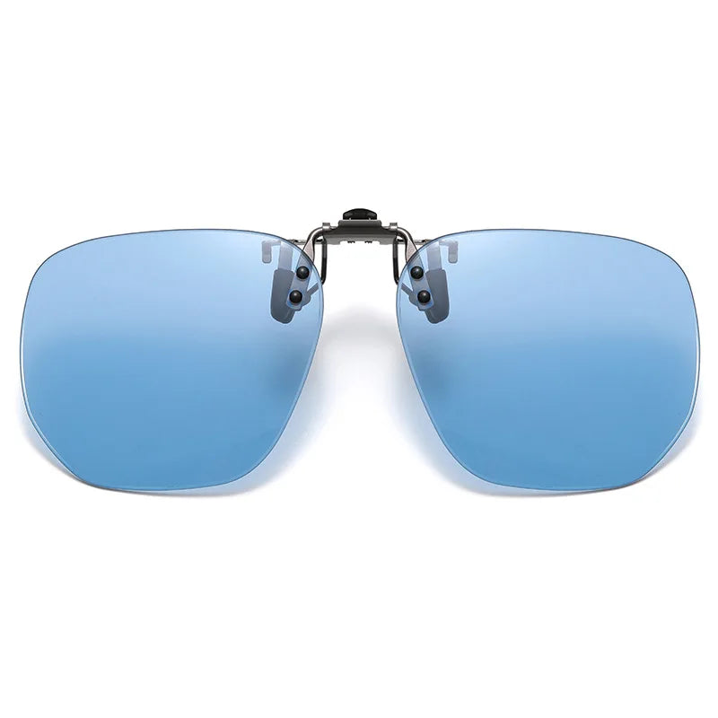 Vicky Unisex Rimless Round Tr 90 Alloy  Polarized Clip On Sunglasses V001 Clip On Sunglasses Vicky change color blue  