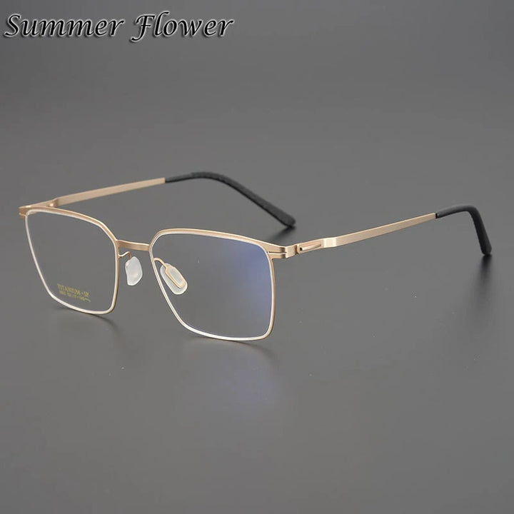 Summer Flower Women's Full Rim Square Titanium Eyeglasses 99037