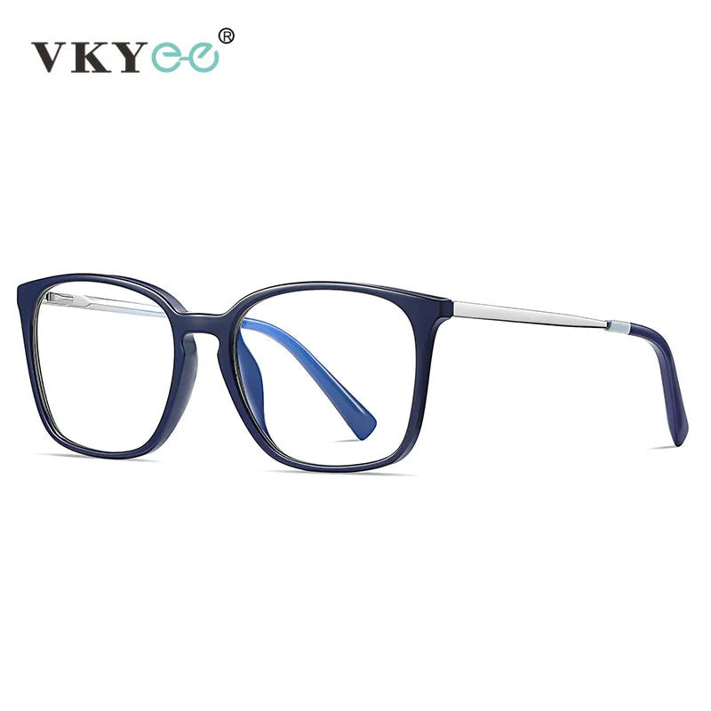 Vicky Men's Full Rim Square Tr 90 Titanium Reading Eyeglasses 2079 Reading Glasses Vicky   