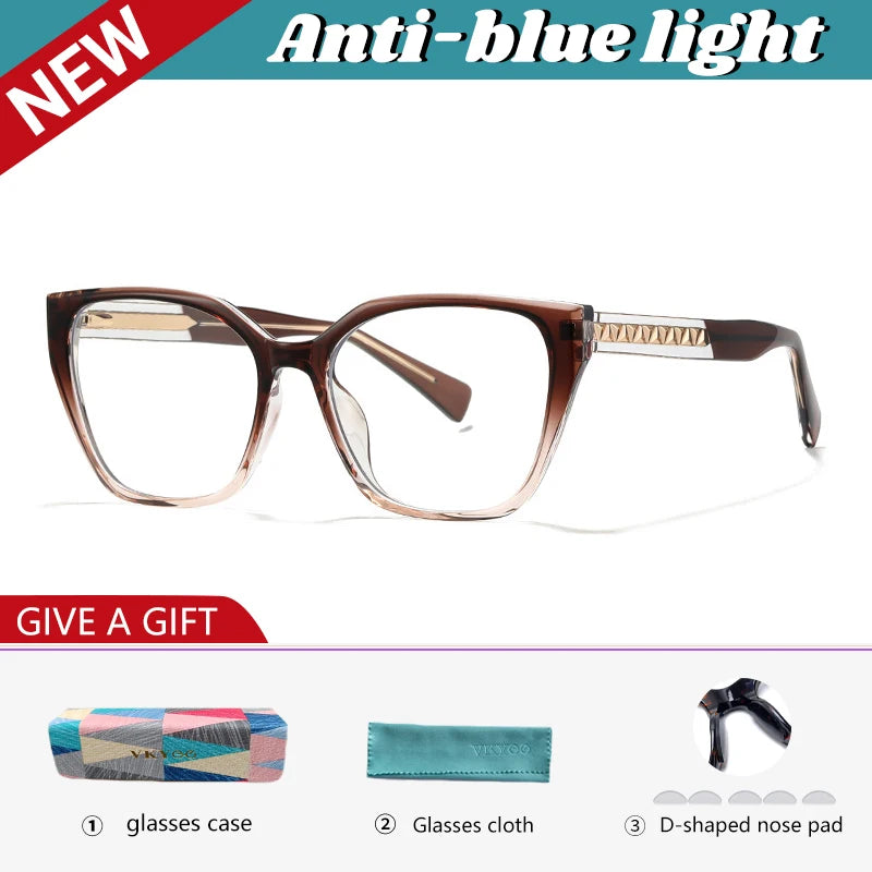 Vicky Women's Full Rim Square Alloy Tr 90 Reading Glasses 727017