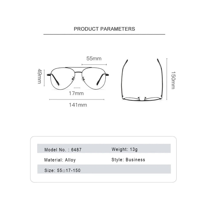 Gmei Optical 6487 men's full rim titanium alloy prescription eyeglasses — view 2