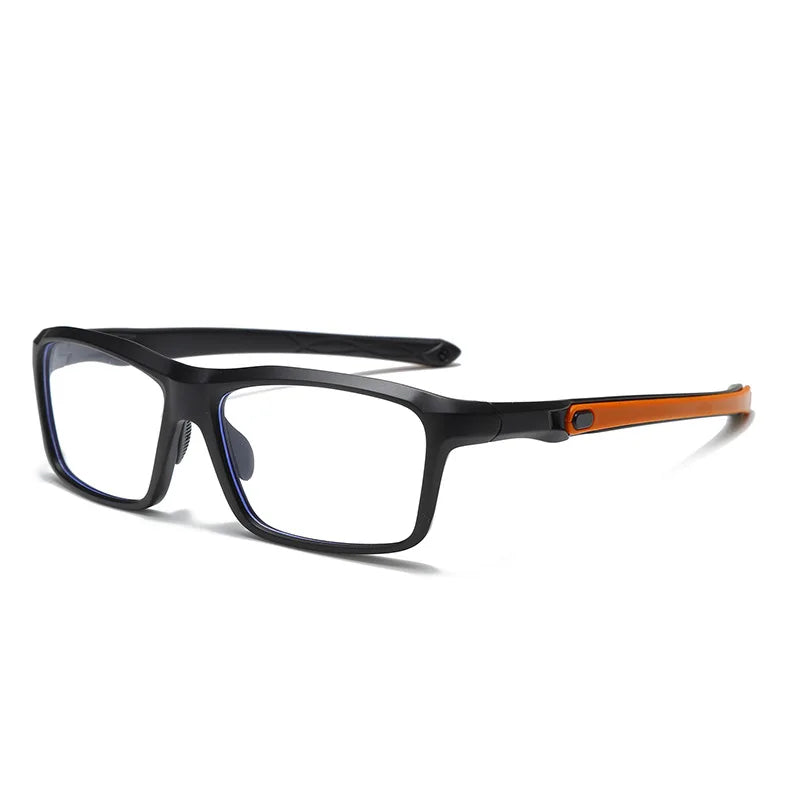 Hdcrafter Unisex Full Rim Square Tr 90 Acetate Sport Eyeglasses 812821 Full Rim Hdcrafter Eyeglasses Matte-Black