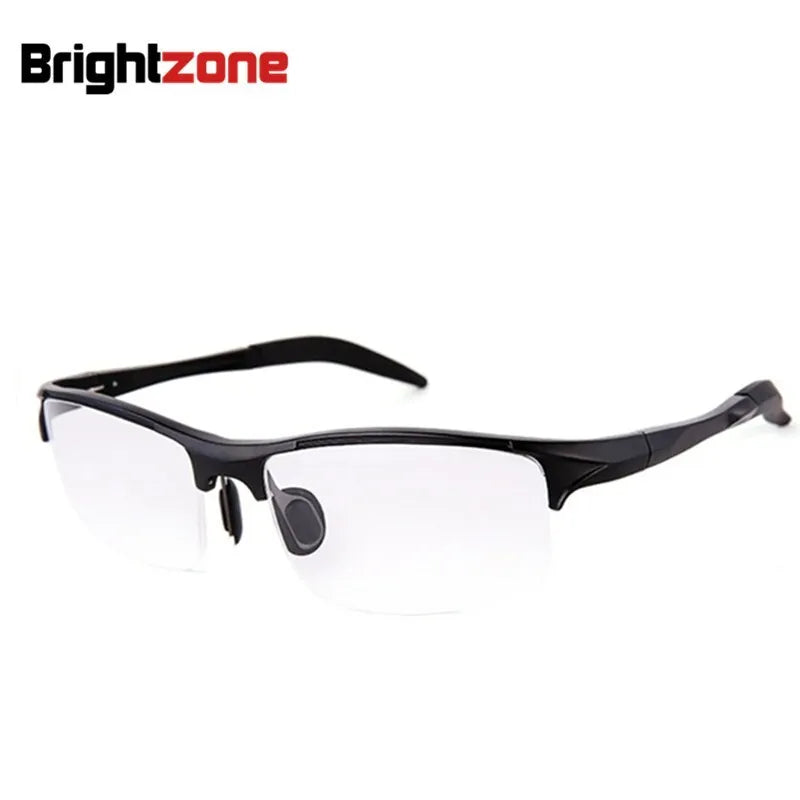 Brightzone Men's Semi Rim Square Aluminum Sport Eyeglasses 70188 Semi Rim Brightzone