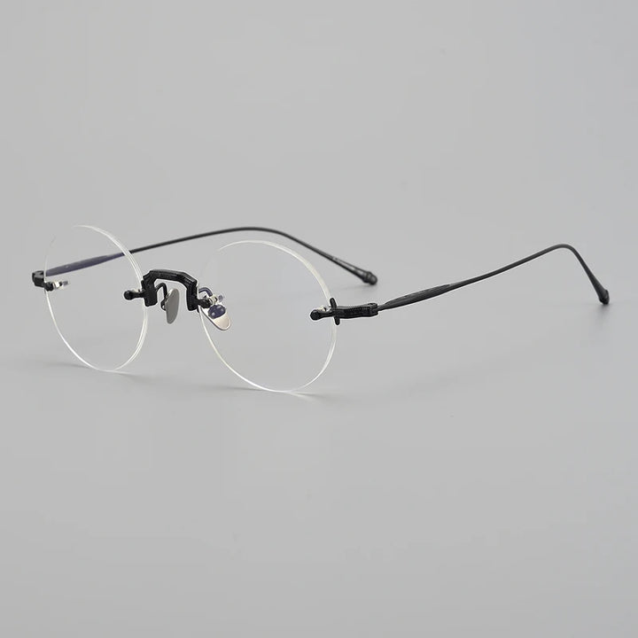 Bobbie Women's Rimless Round Oval Titanium Eyeglasses 935925