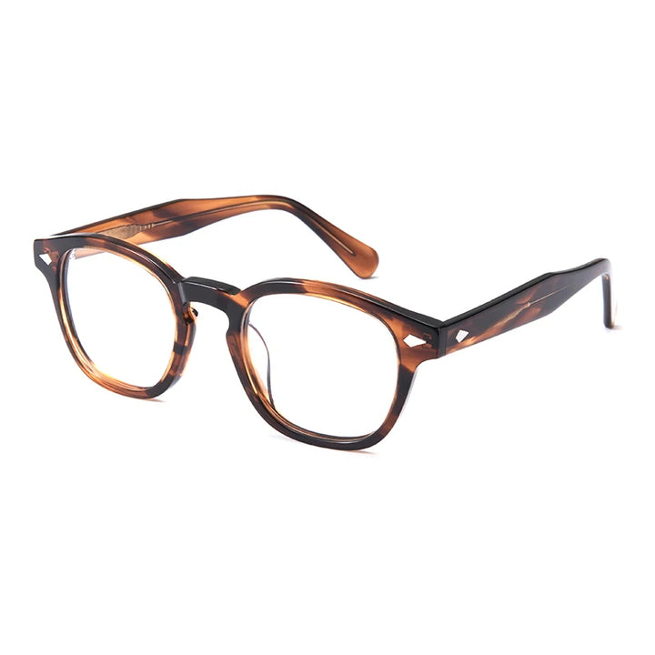 Gatenac Unisex Full Rim Oval Square Thick Acetate Eyeglasses Gxyj1208 Full Rim Gatenac C3