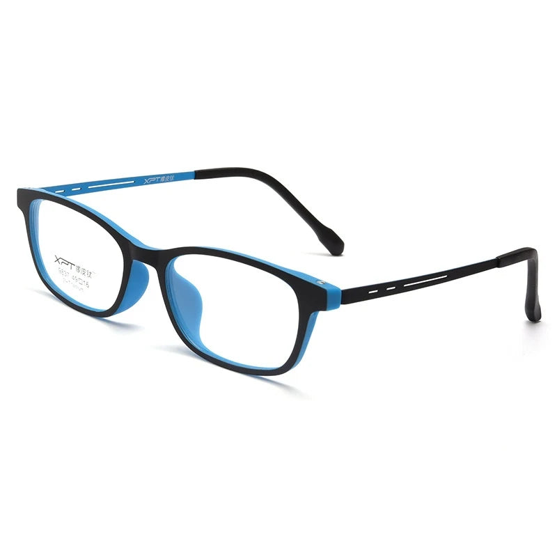 Yimaruili Unisex Full Rim Square TR-90 Titanium Eyeglasses 9837XP — view 4 | Yimaruili at FuzWeb