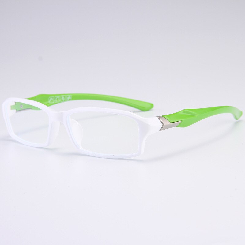 Cubojue Unisex Full Rim Rectangle Tr 90 Titanium Myopic Reading Glasses 5059m Reading Glasses Cubojue no function lens 0 white green 