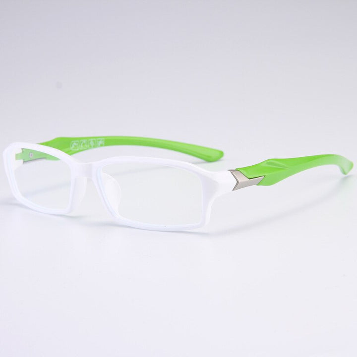 Cubojue Unisex Full Rim Rectangle Tr 90 Titanium Presbyopic Reading Glasses 5059p Reading Glasses Cubojue no function lens 0 white green 