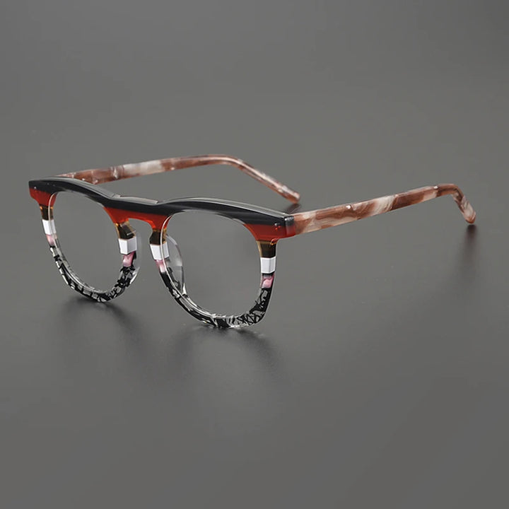 Nobler Unisex Full Rim Square Acetate Eyeglasses 19342 Full Rim Nobler   