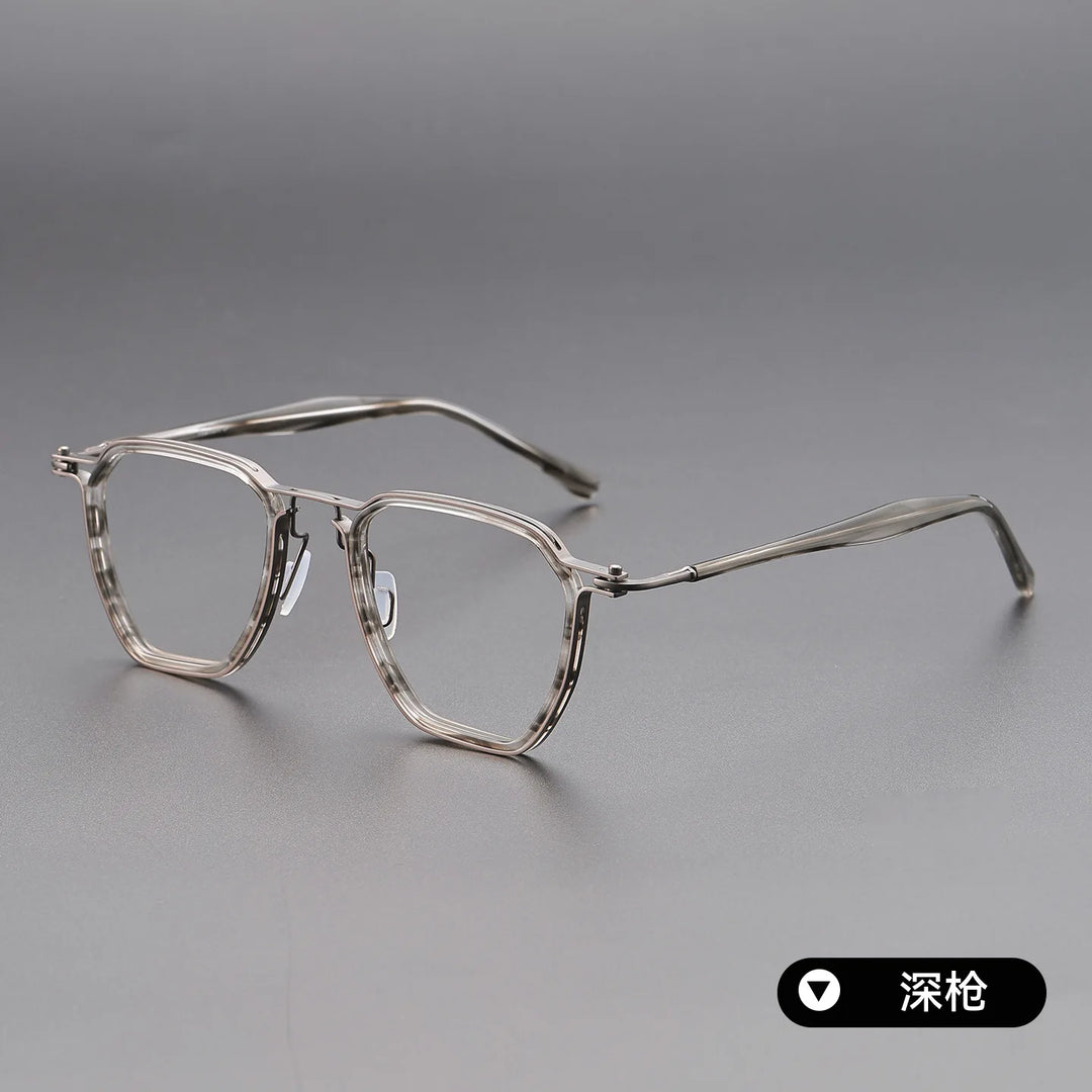 Bclear Unisex Full Rim Square Titanium Eyeglasses SM-RL5867