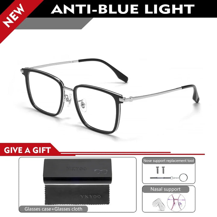 Vicky Unisex Full Rim Square Tr 90 Titanium Reading Glasses 530182