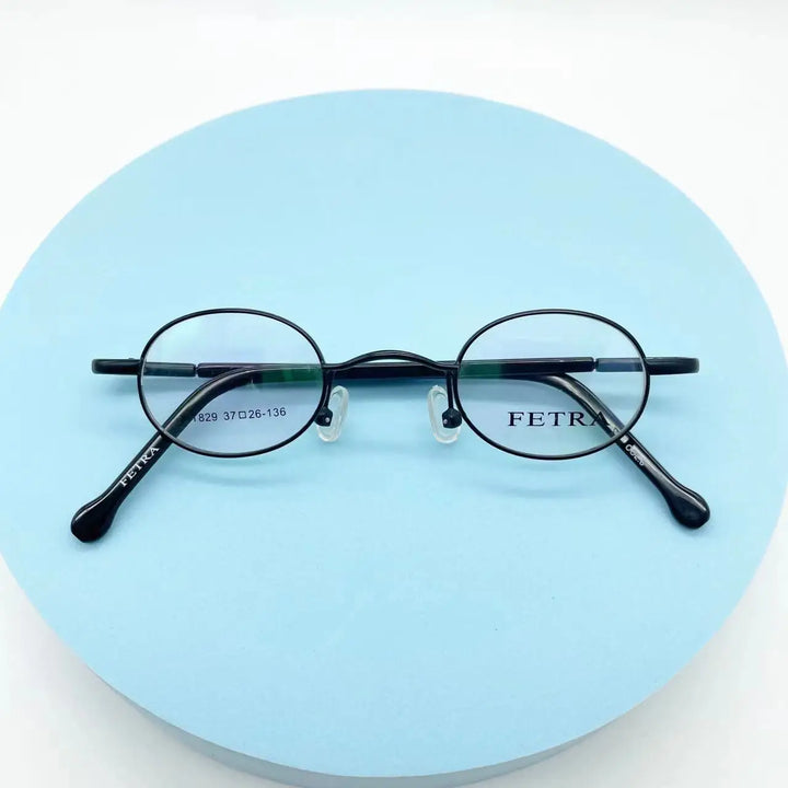 Cubojue Unisex Full Rim Small Oval Round Alloy Reading Glasses 1829 Reading Glasses Cubojue +500 black 