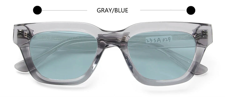 Esnbie Unisex Full Rim Square Brow Line Thick Acetate Sunglasses 23029
