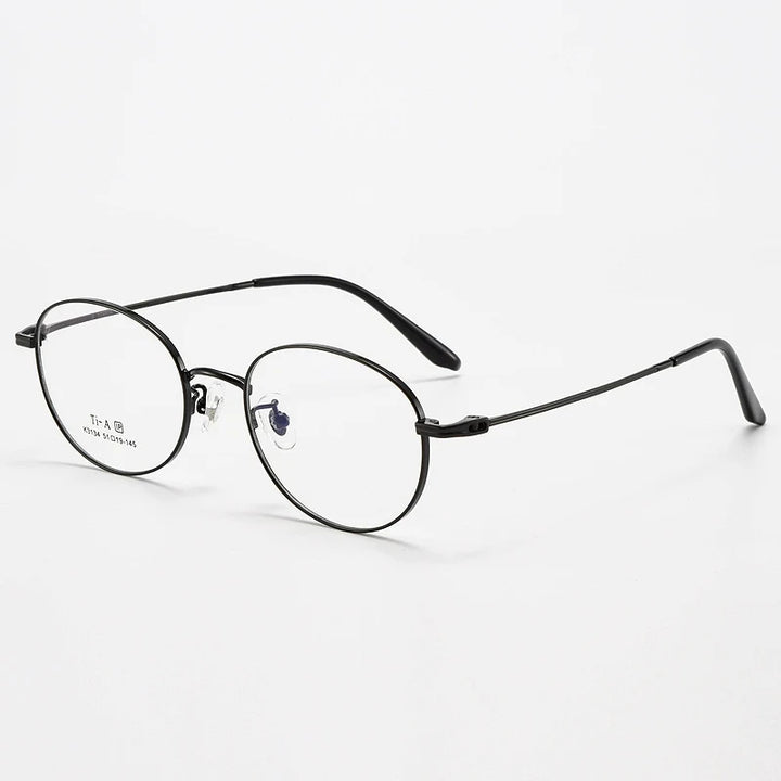 Yimaruili Unisex Full Rim Oval Pure Titanium Eyeglasses 3134 — view 4 | Yimaruili at FuzWeb