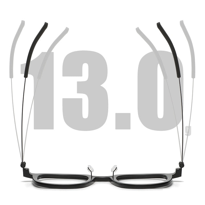 Muzz Unisex Full Rim Square Titanium Acetate Eyeglasses 1050 Full Rim Muzz   