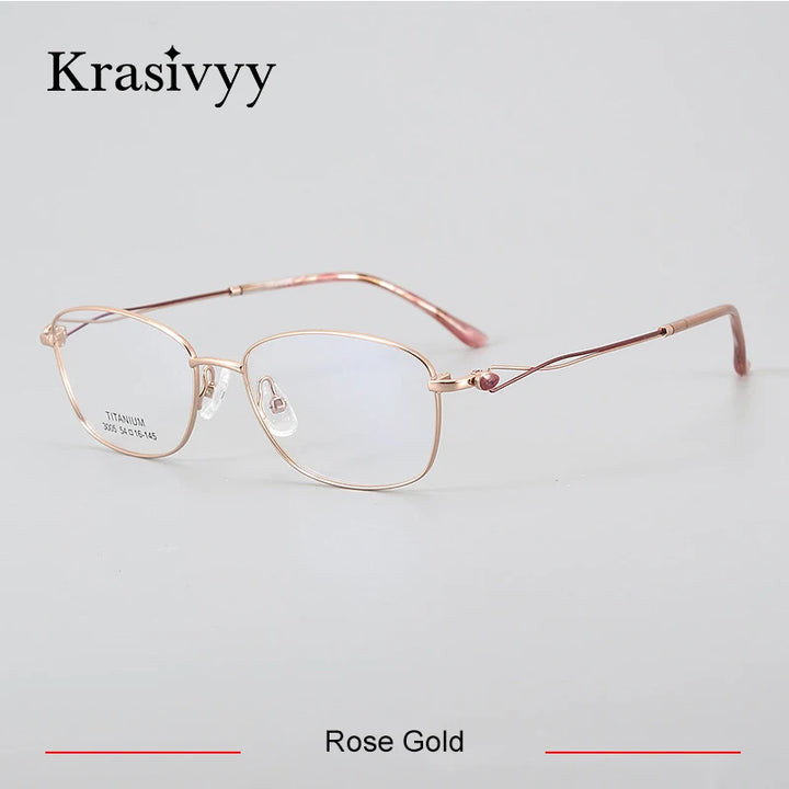 Krasivyy Unisex Full Rim Oval Square Titanium Eyeglasses 33005