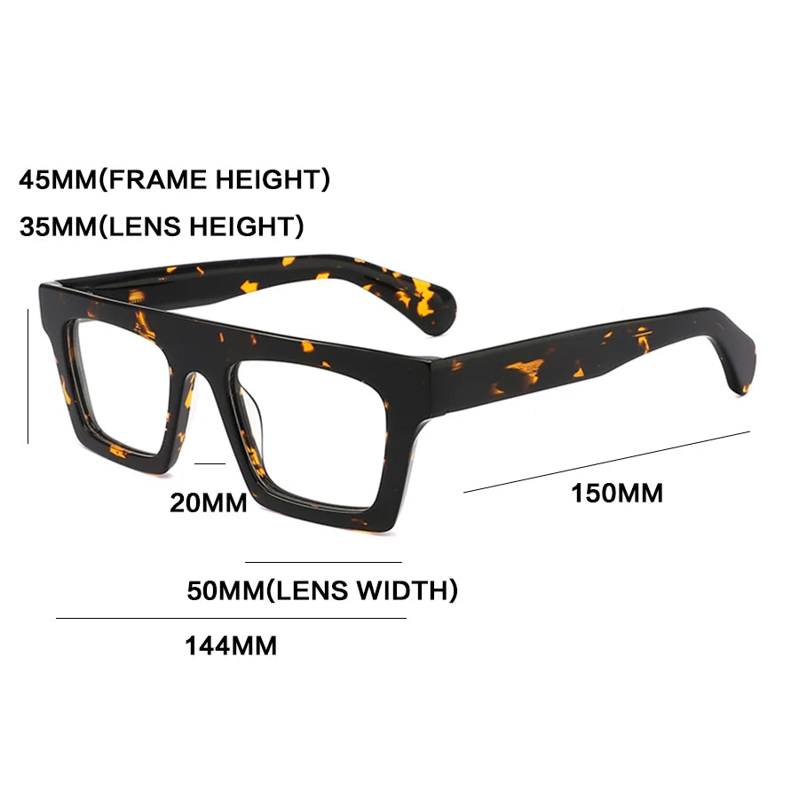 Gatenac Unisex Full Rim Brow Line Square Eyeglasses Gxyj1576