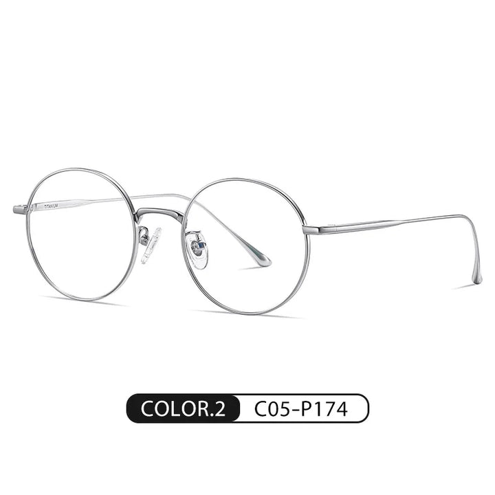 Handoer Women's Full Rim Round Titanium Eyeglasses 99913