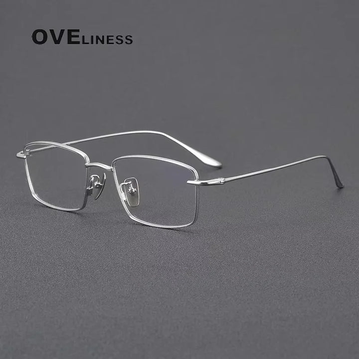 Oveliness Unisex Full Rim Square Titanium Eyeglasses 74175