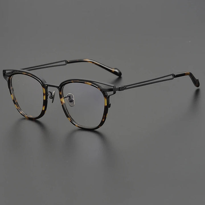 Nobler Unisex Full Rim Square Cat Eye Titanium Acetate Eyeglasses 1960 Full Rim Nobler C3  