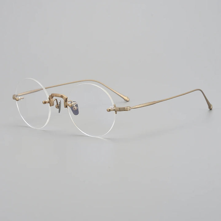 Bobbie Women's Rimless Round Oval Titanium Eyeglasses 935925