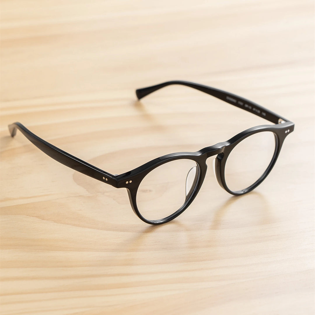 Black Mask Unisex Full Rim Oval Acetate Eyeglasses BM-5504