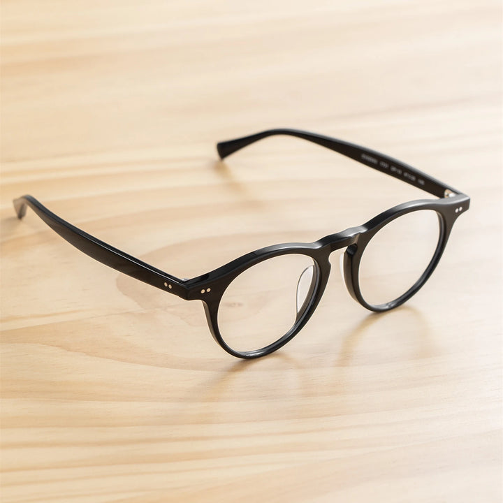 Black Mask Unisex Full Rim Oval Acetate Eyeglasses BM-5504