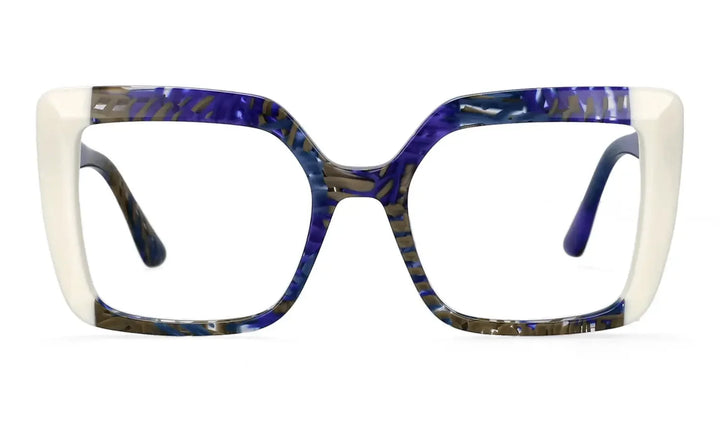 CCspace Women's Full Rim Square Thick Acetate Eyeglasses 56956 Full Rim CCspace blue  