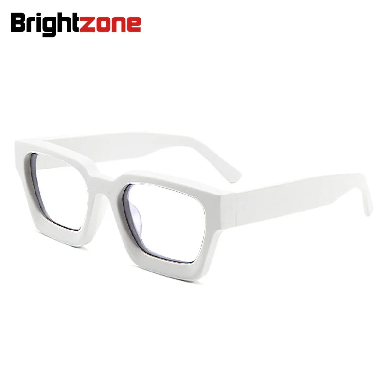 Brightzone Unisex Full Rim Square Thick Acetate Eyeglasses 5437 Full Rim Brightzone   