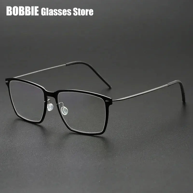 Bobbie 650500 Unisex Full Rim Square Acetate Titanium Frames FuzWeb