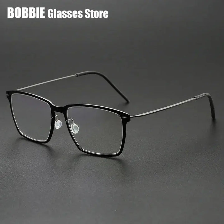 Bobbie 650500 Unisex Full Rim Square Acetate Titanium Frames FuzWeb