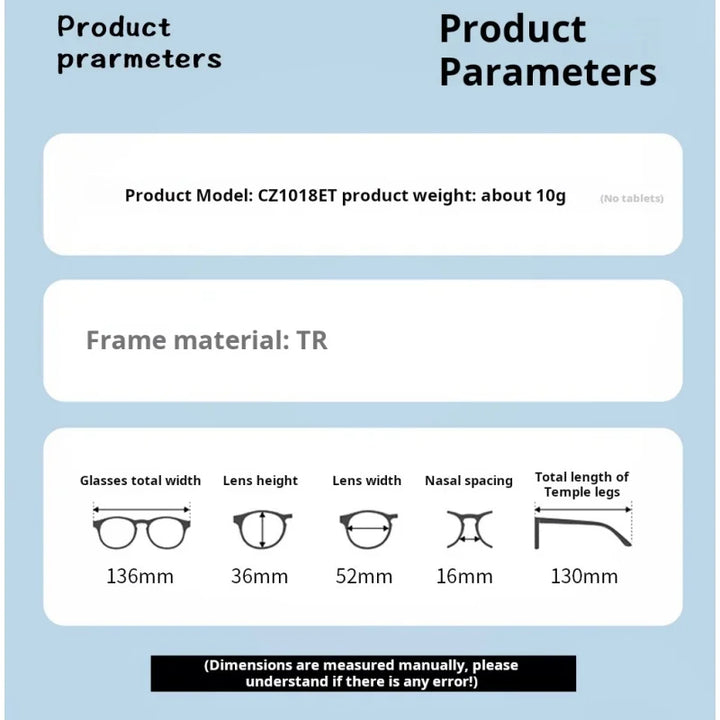 Xbora Unisex Youth's Full Rim Oval Square Tr 90 Eyeglasses 541018