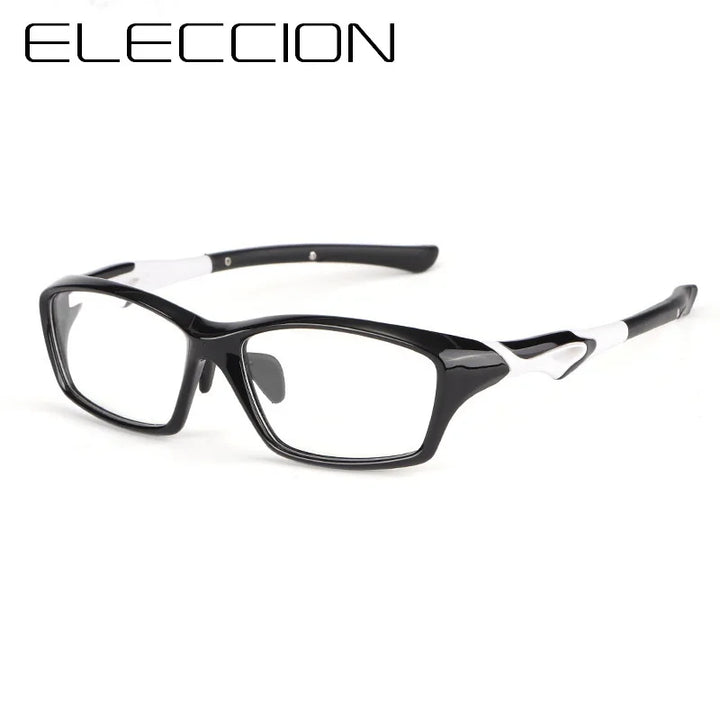 Eleccion Men's Full Rim Square Tr 90 Titanium Sport Eyeglasses 5139