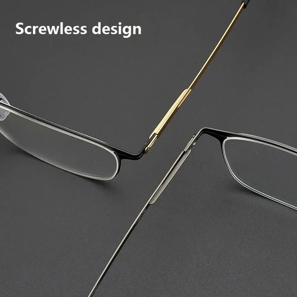 Aimee Women's Full Rim Square Screwless Steel Eyeglasses 13554 Full Rim Aimee   