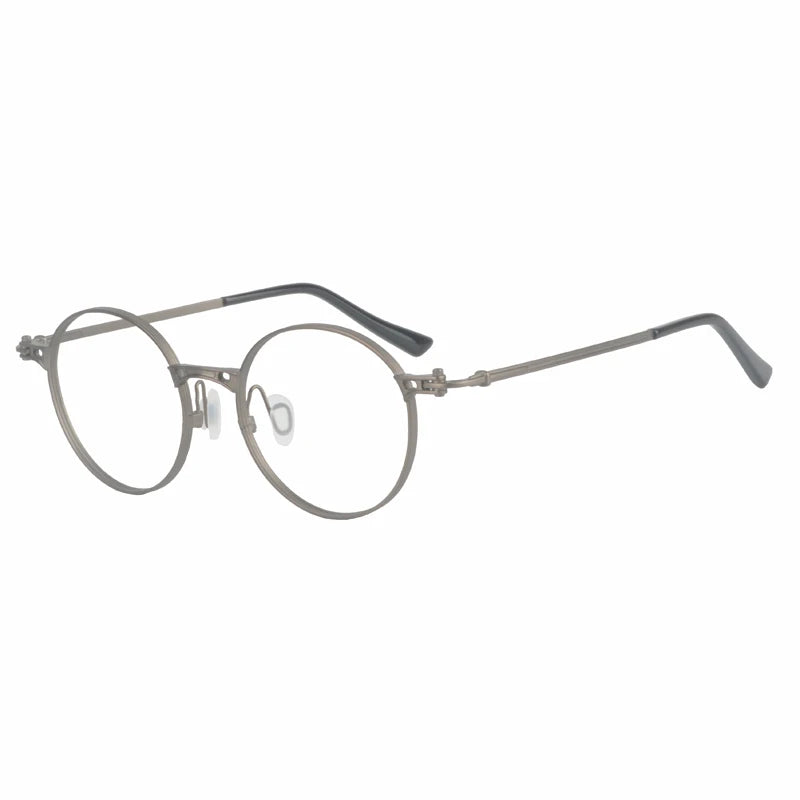 Aimee Unisex Full Rim Round Titanium Eyeglasses 5891 Full Rim Aimee   