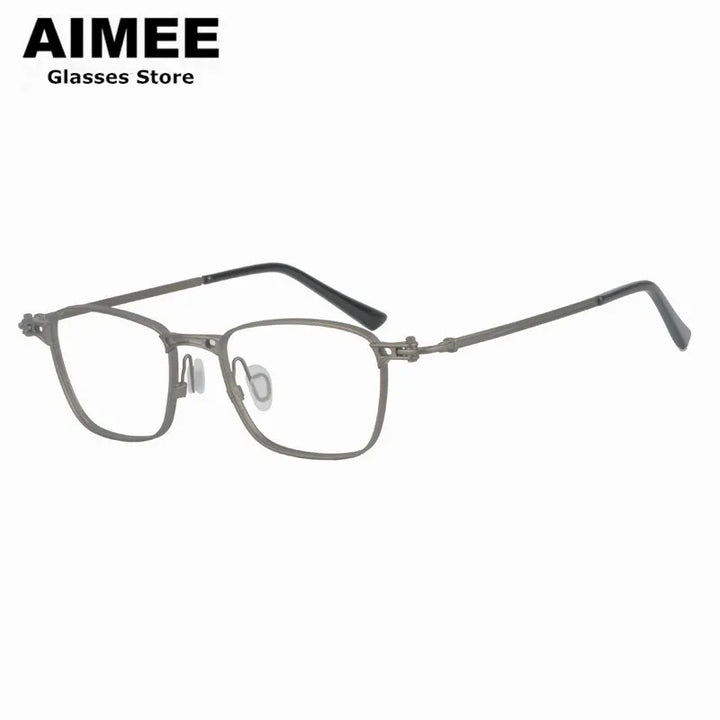 Aimee Unisex Full Rim Square Titanium Acetate Eyeglasses 5890