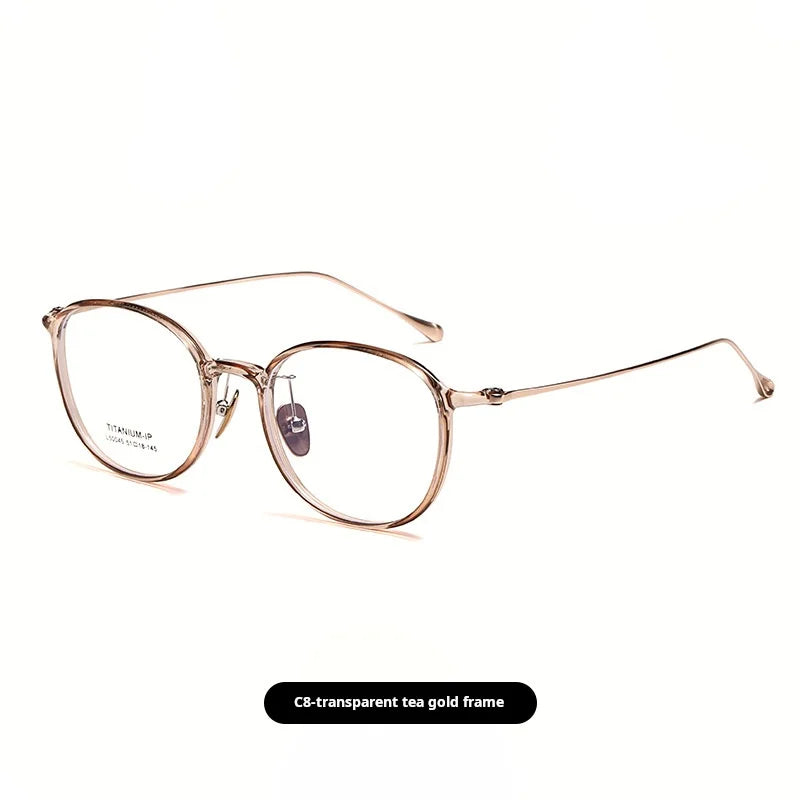 Momoja Women's Full Rim Square Round Titanium Tr 90 Eyeglasses 50045