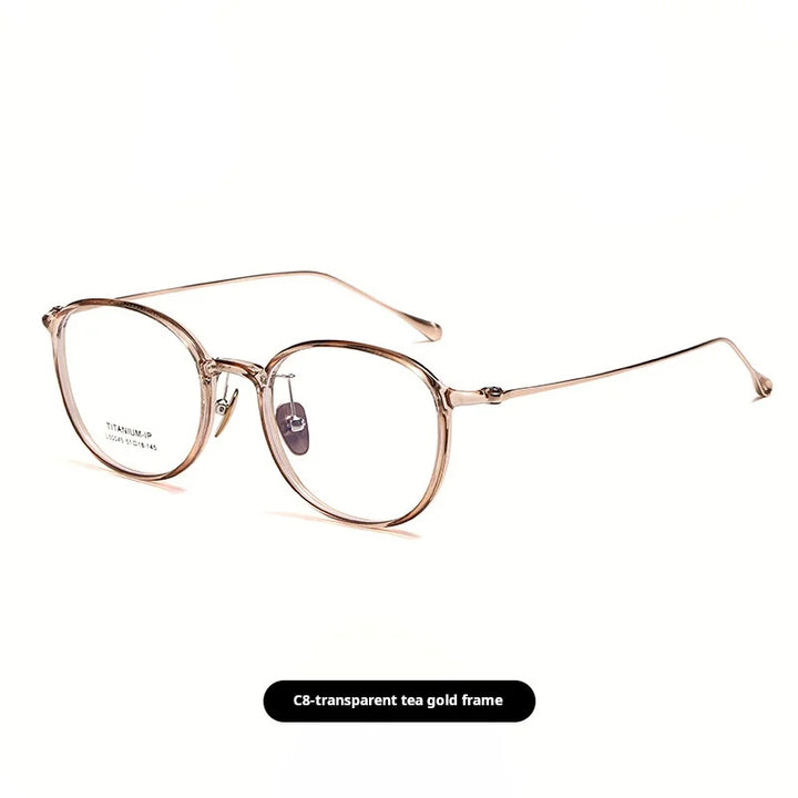Momoja Women's Full Rim Square Round Titanium Tr 90 Eyeglasses 50045