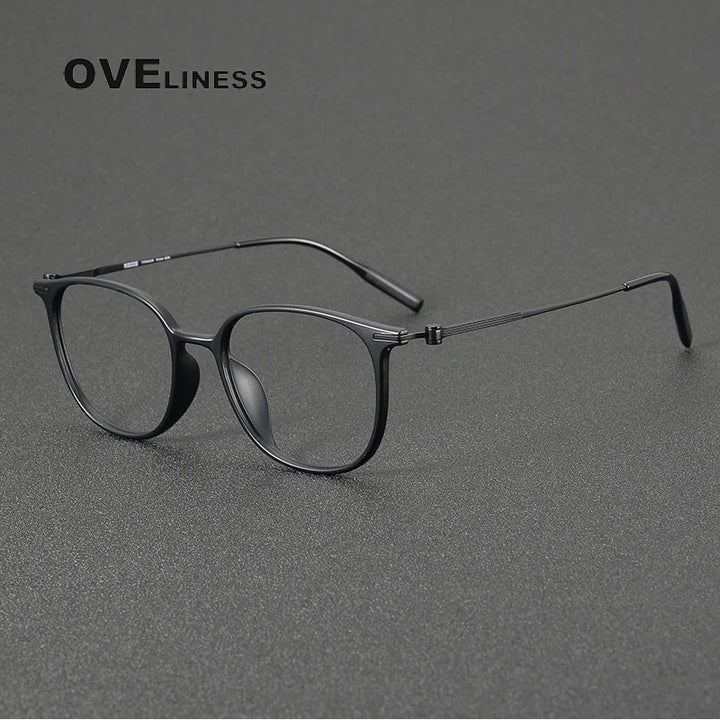 Oveliness Women's Full Rim Square Ultem Titanium Eyeglasses 8669 Full Rim Oveliness matt black  