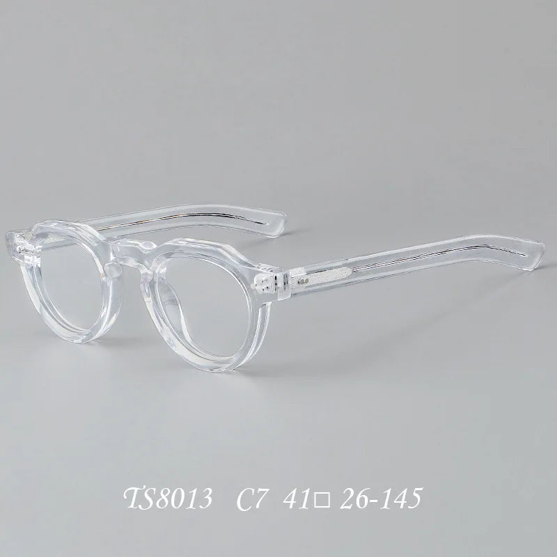 Bclear Women's Full Rim Flat Top Round Thick Acetate Eyeglasses 918013