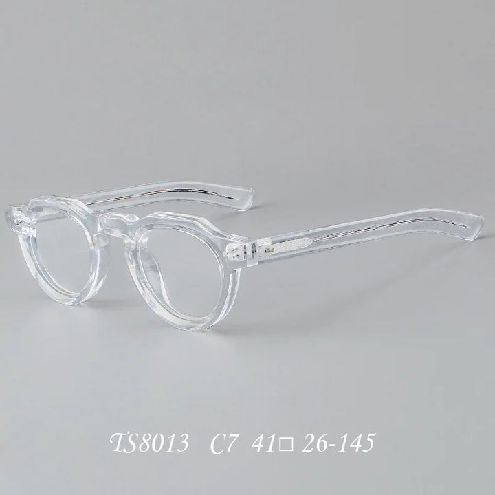 Bclear Women's Full Rim Flat Top Round Thick Acetate Eyeglasses 918013