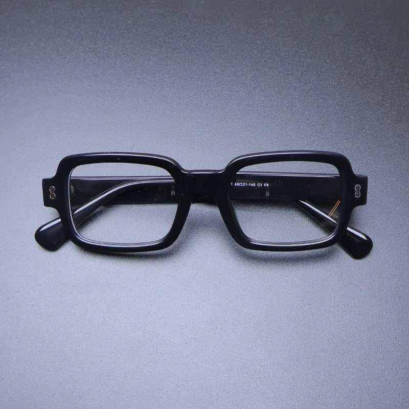Gatenac Unisex Full Rim Square Acetate Eyeglasses Gxyj-1179 Full Rim Gatenac   